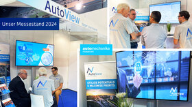 Collage: Das AutoView® Team am Messestand der Automechanika 2024